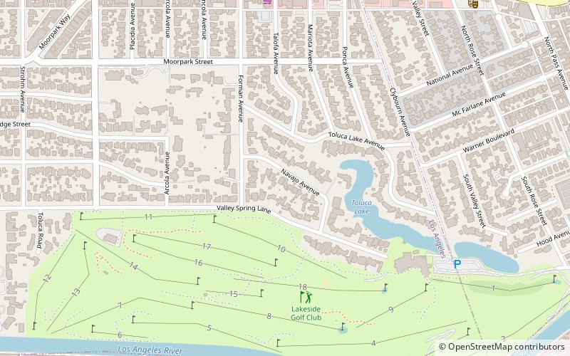 toluca lake burbank location map