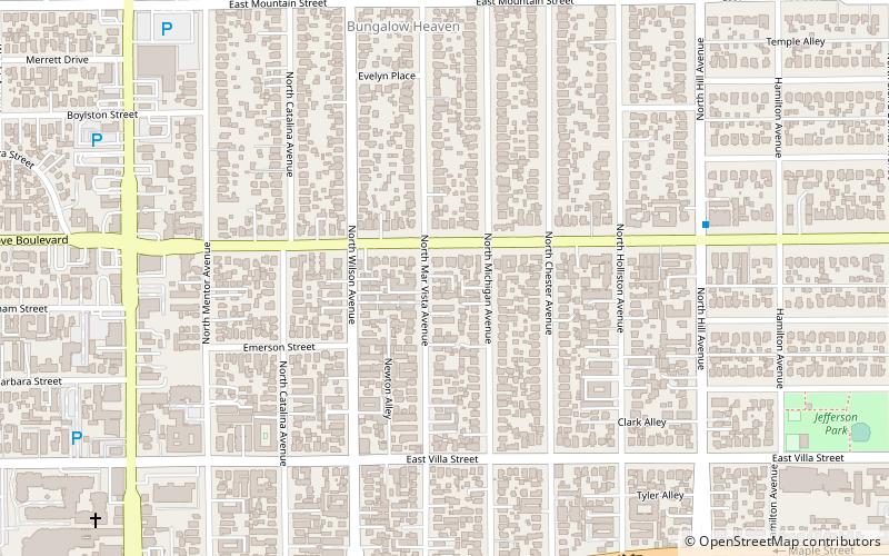 Court at 638-650 North Mar Vista Avenue location map
