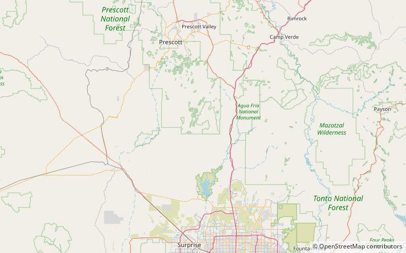 horsethief basin lake prescott national forest location map