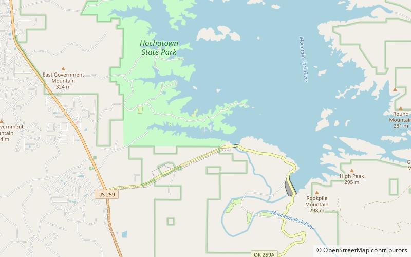 Beavers Bend Marina location map