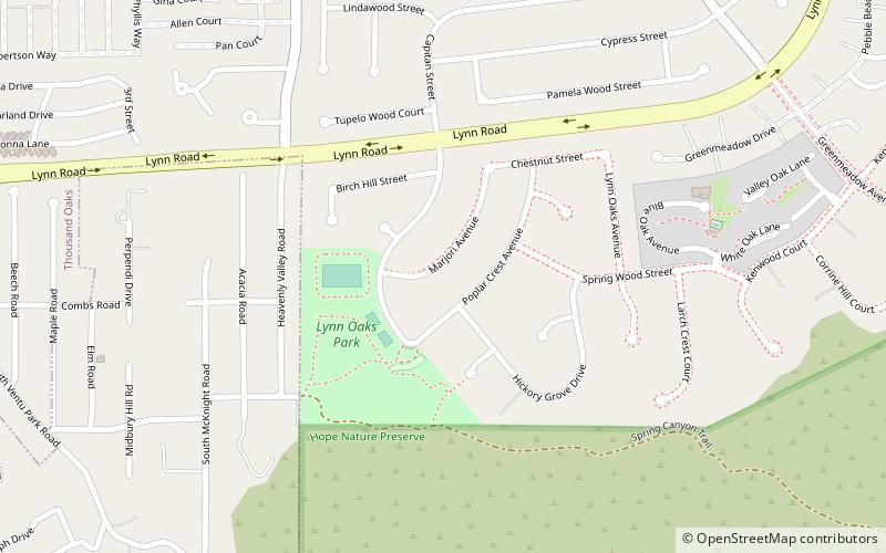 Lynn Oaks Park location map