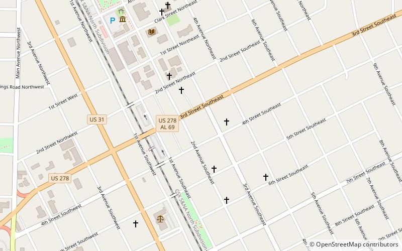 Cullman Downtown Commercial Historic District location map