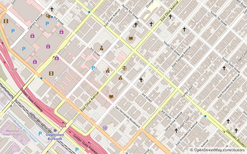 Burbank City Hall location map