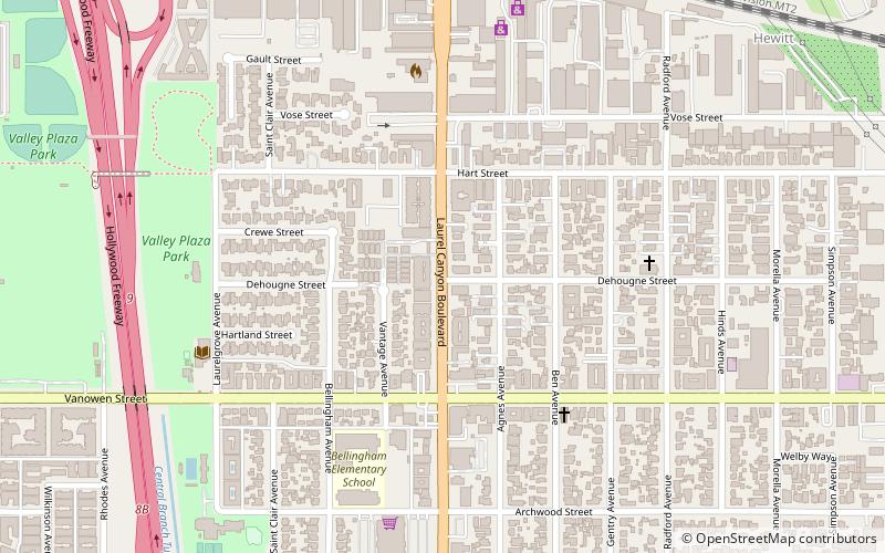 Laurel Canyon Boulevard location map