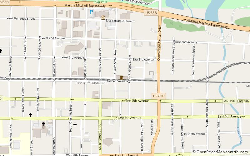 Pine Bluff Union Station location map