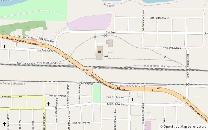 Arkansas Railroad Museum location map