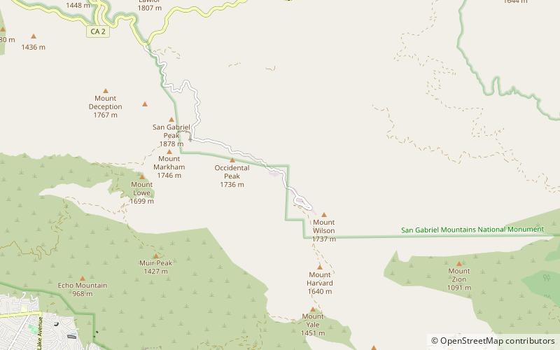 kcbs tv fm tower bosque nacional de angeles location map