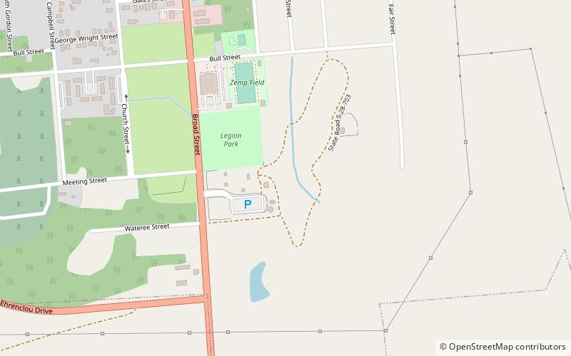 Historic Camden Revolutionary War Site location map