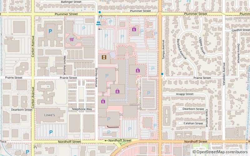 Northridge Fashion Center location map