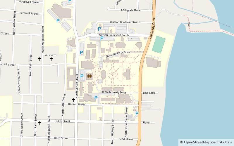 universite de larkansas a pine bluff location map