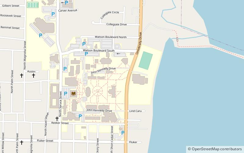W.E. O'Bryant Bell Tower location map
