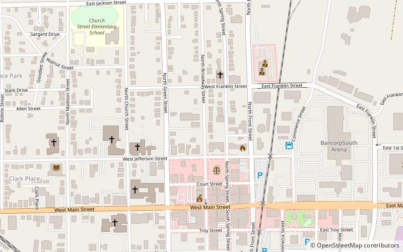 North Broadway Historic District location map