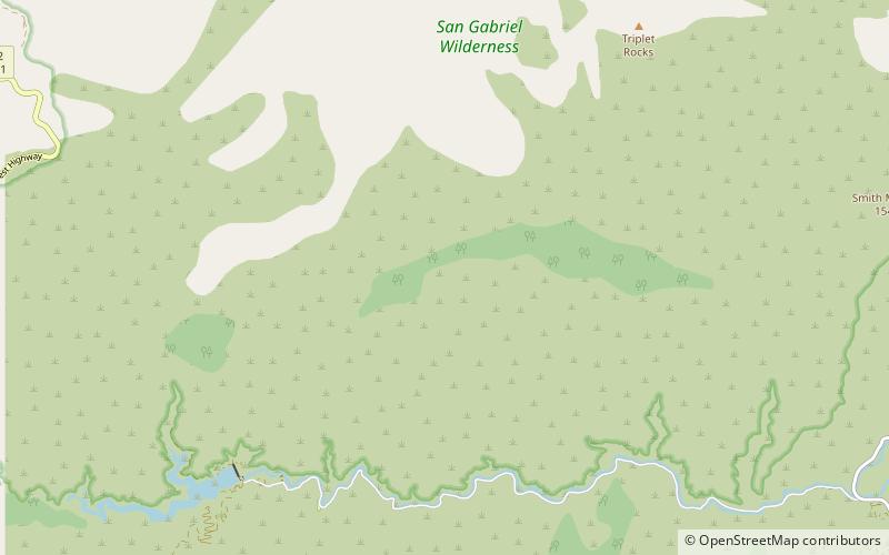 San Gabriel Wilderness location map