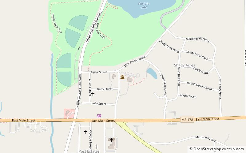 Elvis Presley Birthplace location map