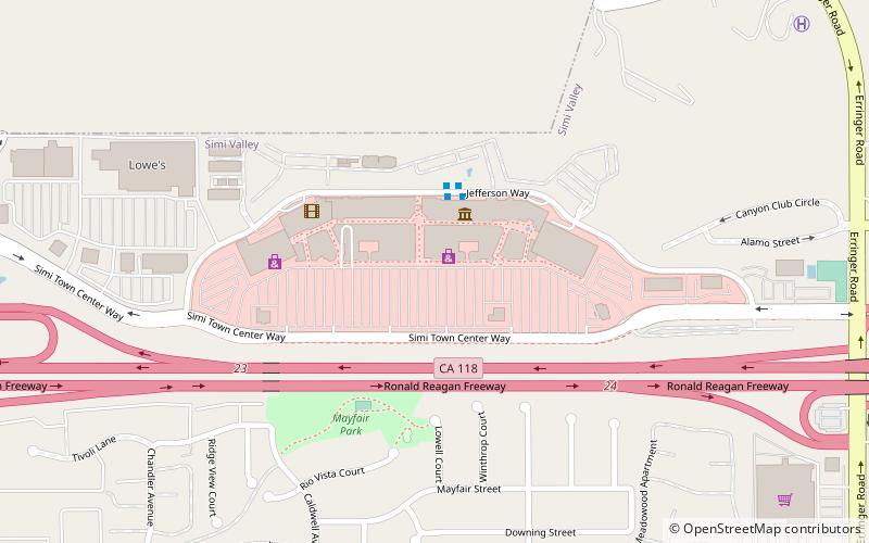 simi valley town center location map