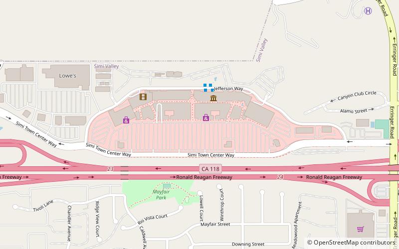 Simi Valley Town Center location map