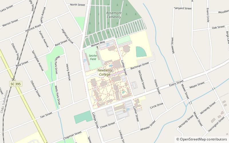 Newberry College location map