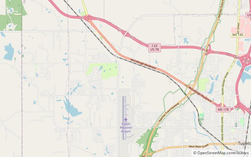 Tupelo Buffalo Park and Zoo location map