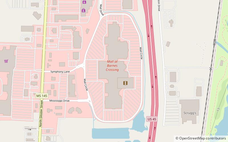 Mall at Barnes Crossing location map