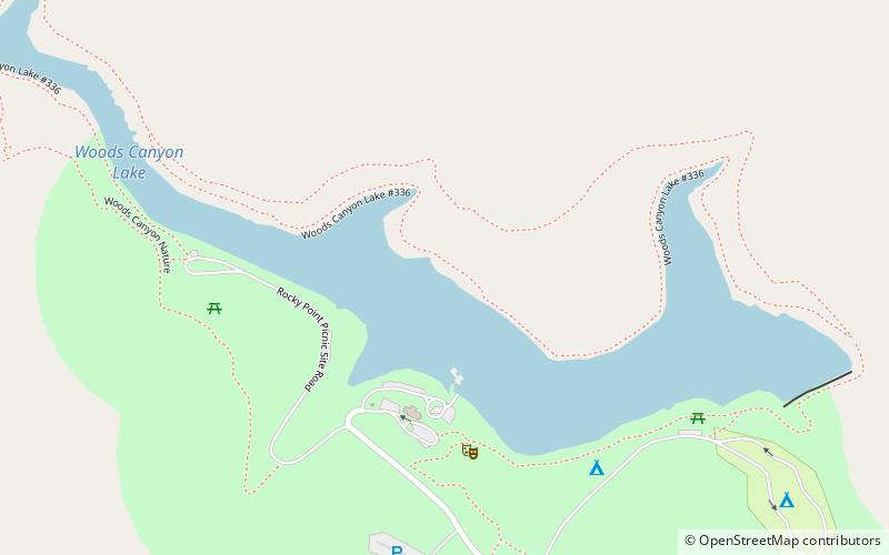 Woods Canyon Lake location map