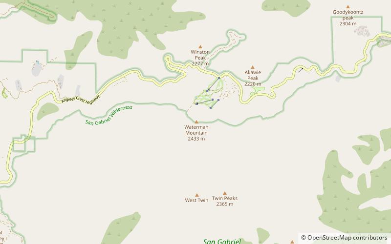 waterman mountain san gabriel mountains national monument location map