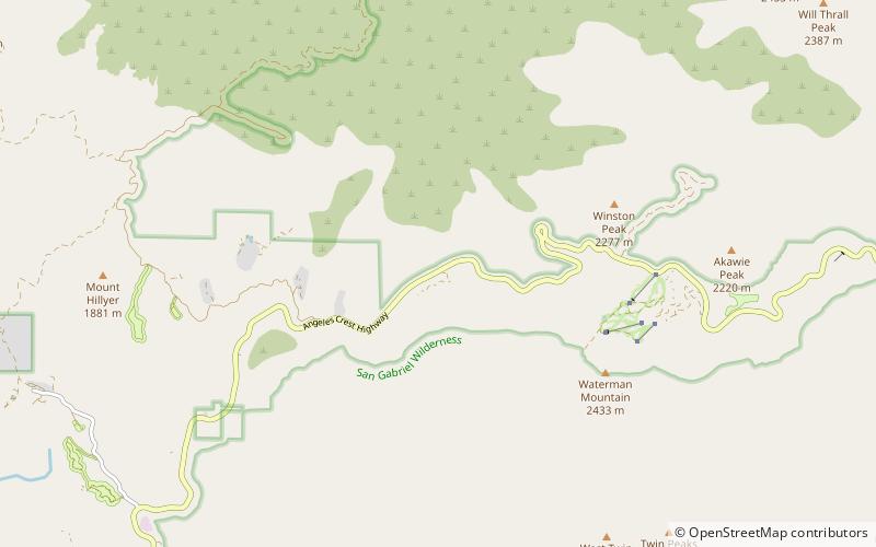 angeles crest highway foret nationale dangeles location map