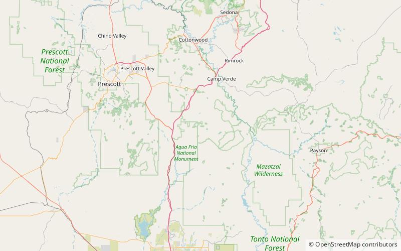 sycamore ranger station foret nationale de prescott location map