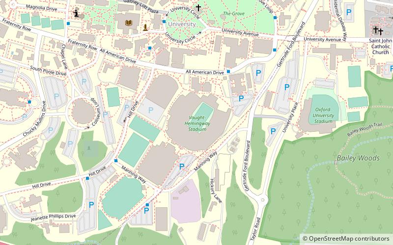 Vaught-Hemingway Stadium location map