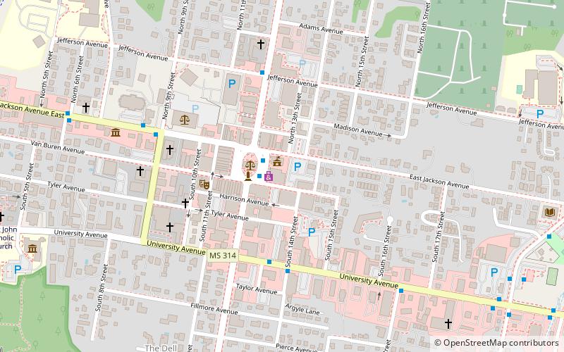 Oxford Courthouse Square Historic District location map