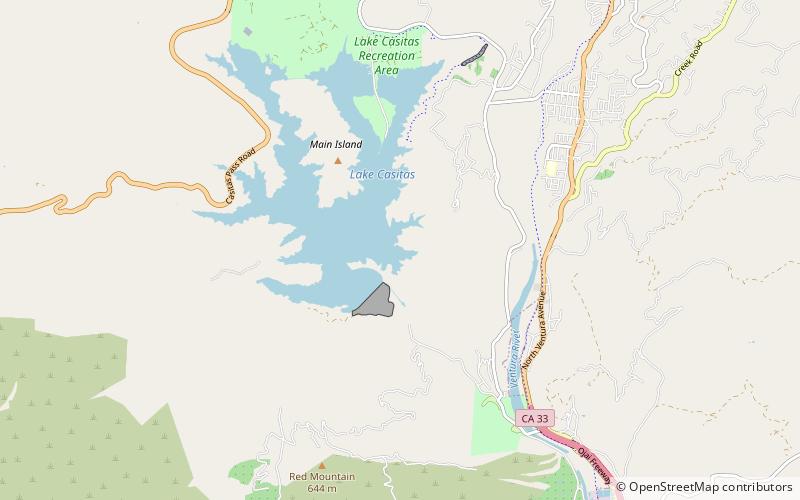 Casitas Dam location map