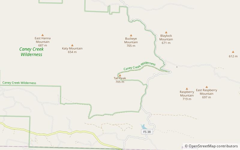 tall peak ouachita national forest location map