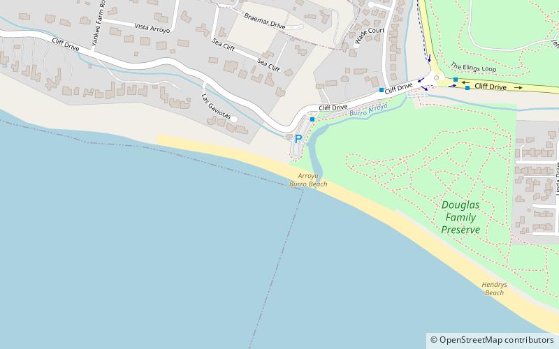 Arroyo Burro Beach location map