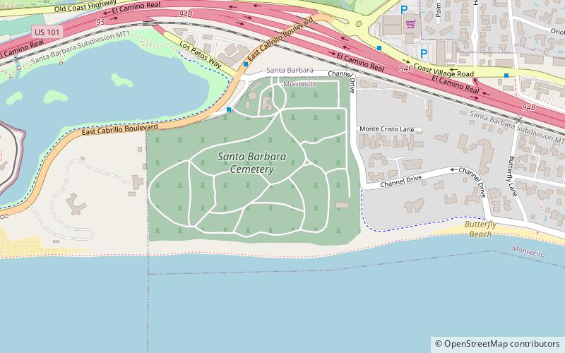 santa barbara cemetery location map