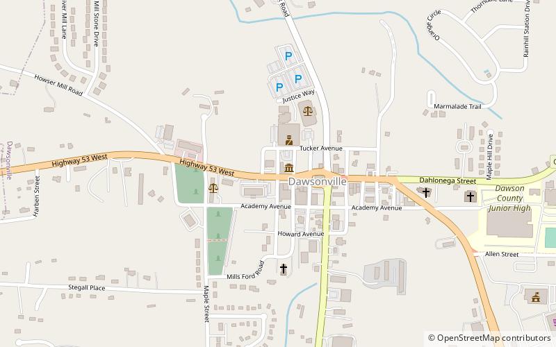 Dawson County Jail location map
