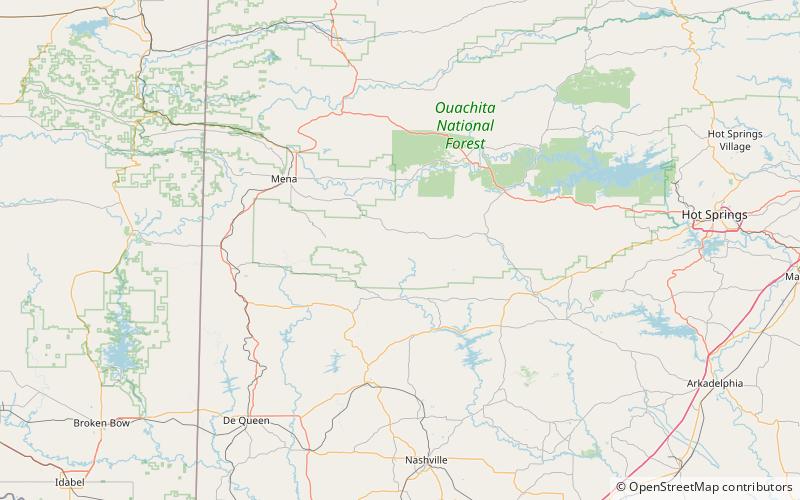 little missouri falls ouachita national forest location map