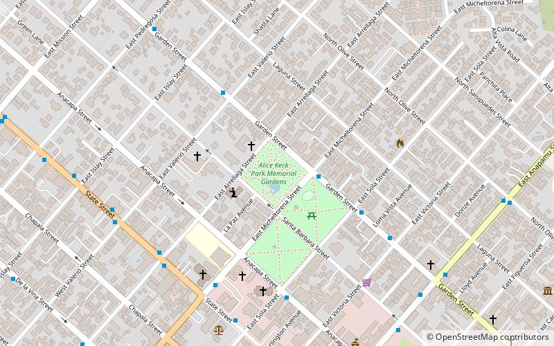 Alice Keck Park Memorial Gardens location map