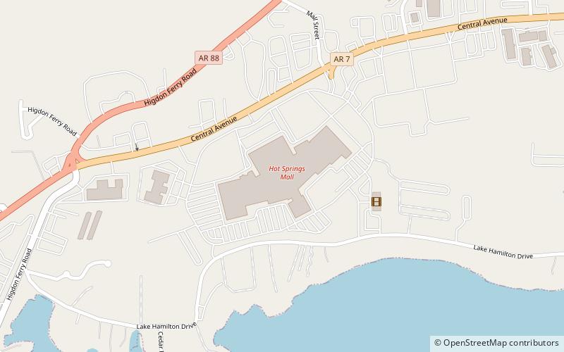 Hot Springs Mall location map