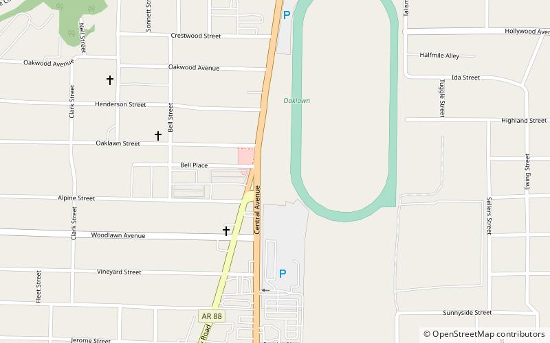 Oaklawn Racing Casino Resort location map