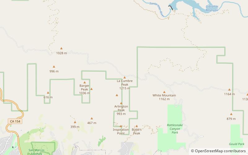 La Cumbre Peak location map