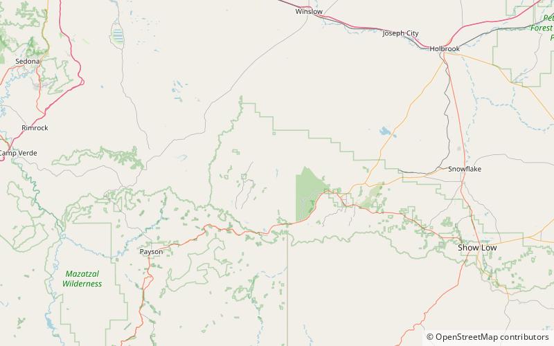 chevelon canyon lake foret nationale dapache sitgreaves location map