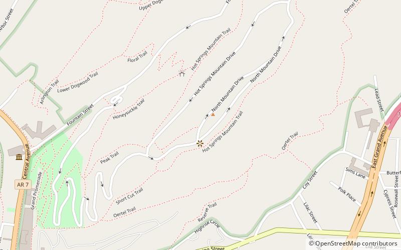 Hot Springs Mountain Tower location map