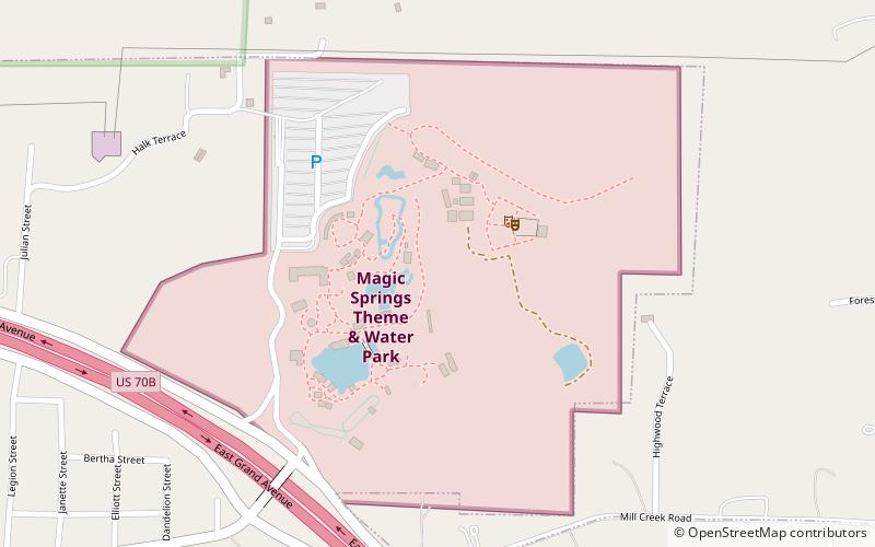 Magic Springs Theme and Water Park location map