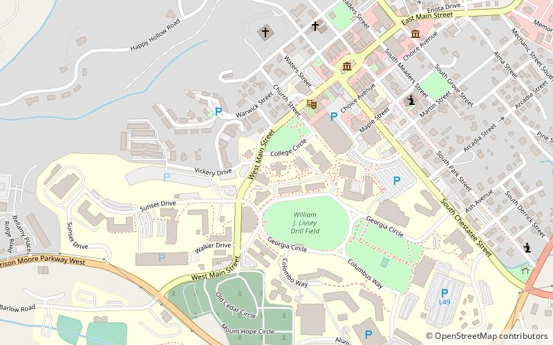 Dahlonega Mint location map