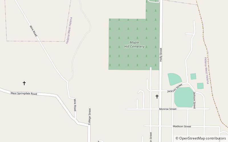 Helena Confederate Cemetery location map