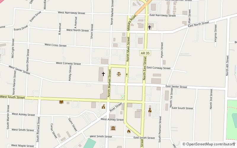 Saline County Courthouse location map