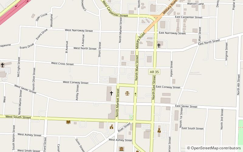 Independent Order of Odd Fellows Building location map