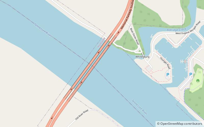 Clement C. Clay Bridge location map