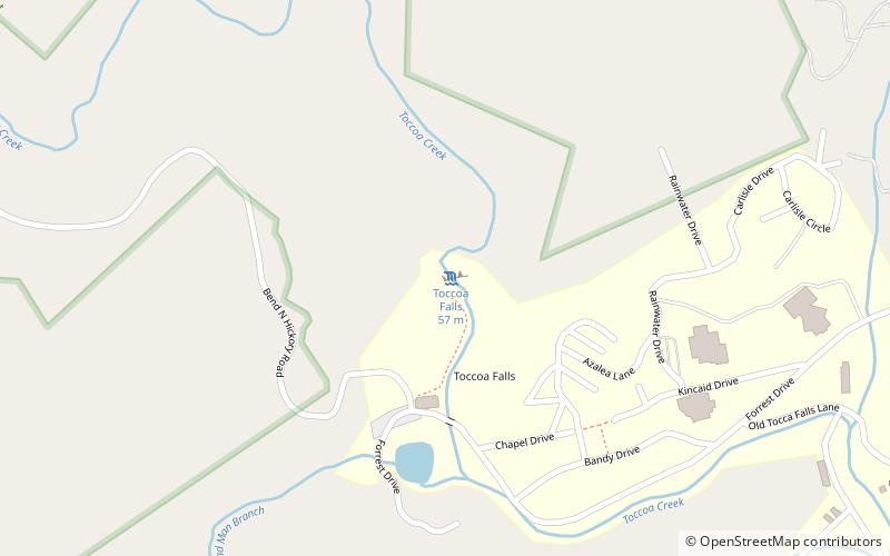 Toccoa Falls location map