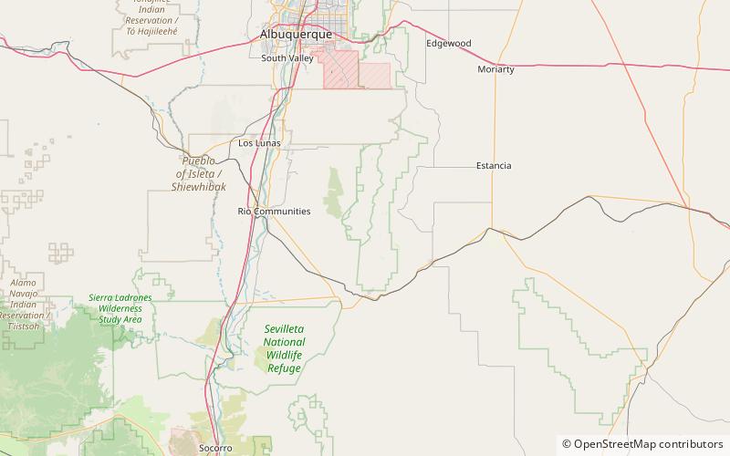 manzano mountains state park cibola national forest location map
