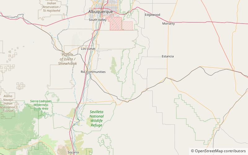 manzano mountains state park foret nationale de cibola location map